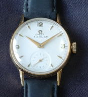 Omega Turler 18K gold 1953 presentation watch